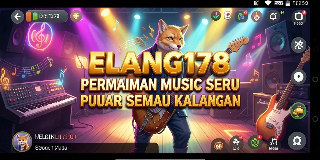 Tampilan gameplay yang menarik dari ELANG178 dengan berbagai tantangan musik.