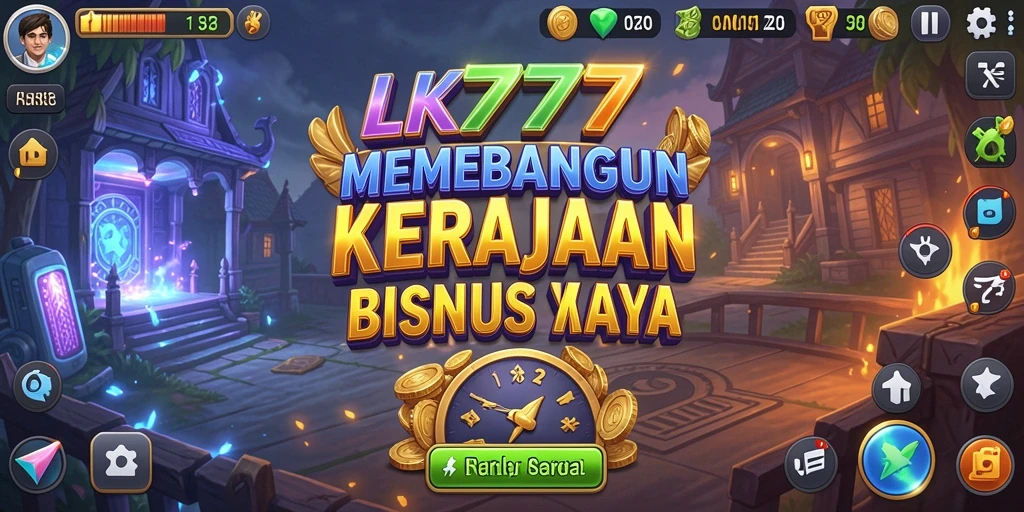 Tampilan gameplay LK777 yang menarik dengan elemen manajemen bisnis.