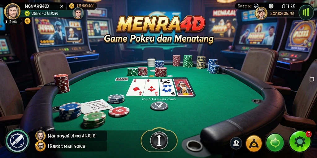Tampilan gameplay seru di MENARA4D saat bermain Poker.