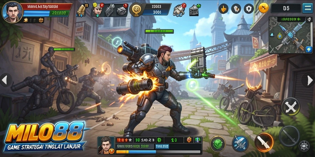Tampilan gameplay menarik dalam MILO88 saat membangun kerajaan.