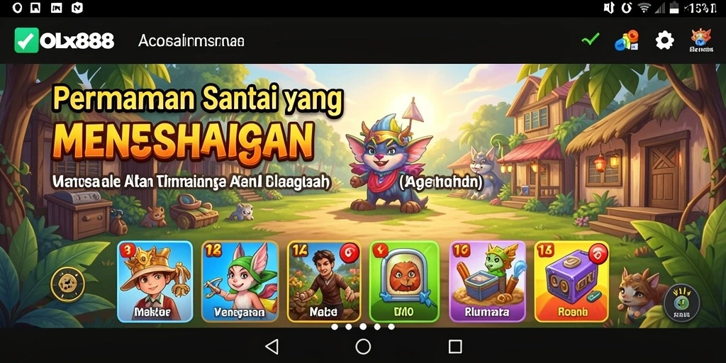 Tampilan utama OLX888 dengan gameplay yang menarik dan menyenangkan.
