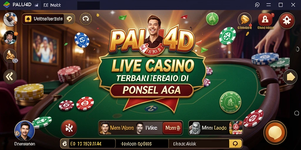 Tampilan gameplay Live Casino PALU4D yang menyenangkan dan interaktif.