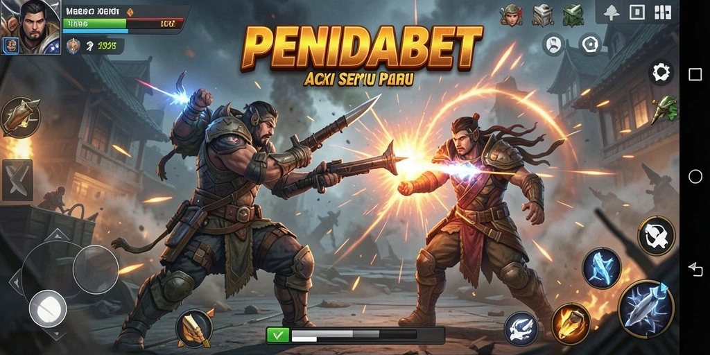 Tampilan gameplay aksi menegangkan dalam PENIDABET yang penuh dengan pertarungan.