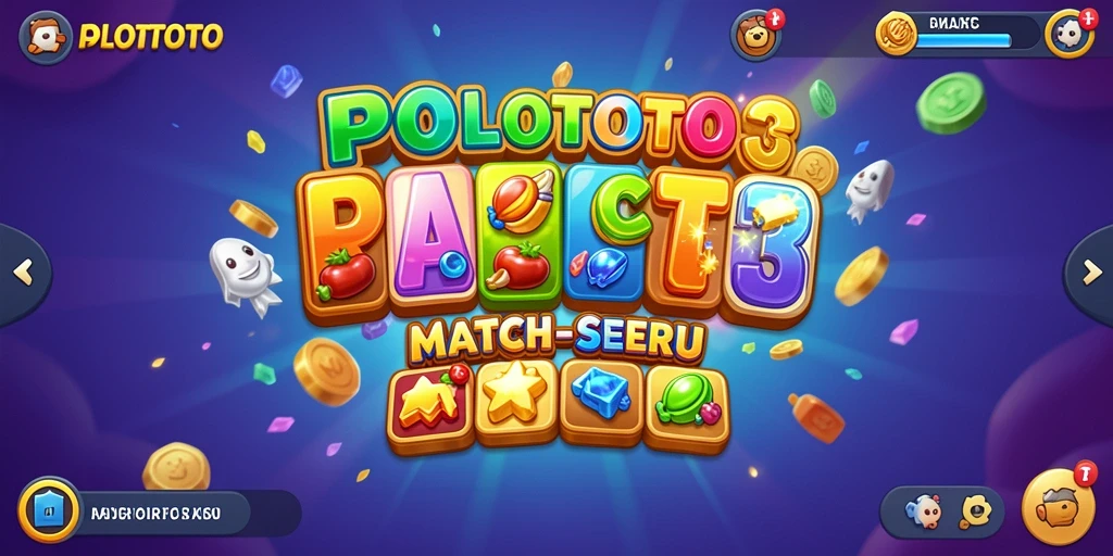 Tangkapan layar utama POLOTOTO menampilkan aksi mencocokkan yang seru.