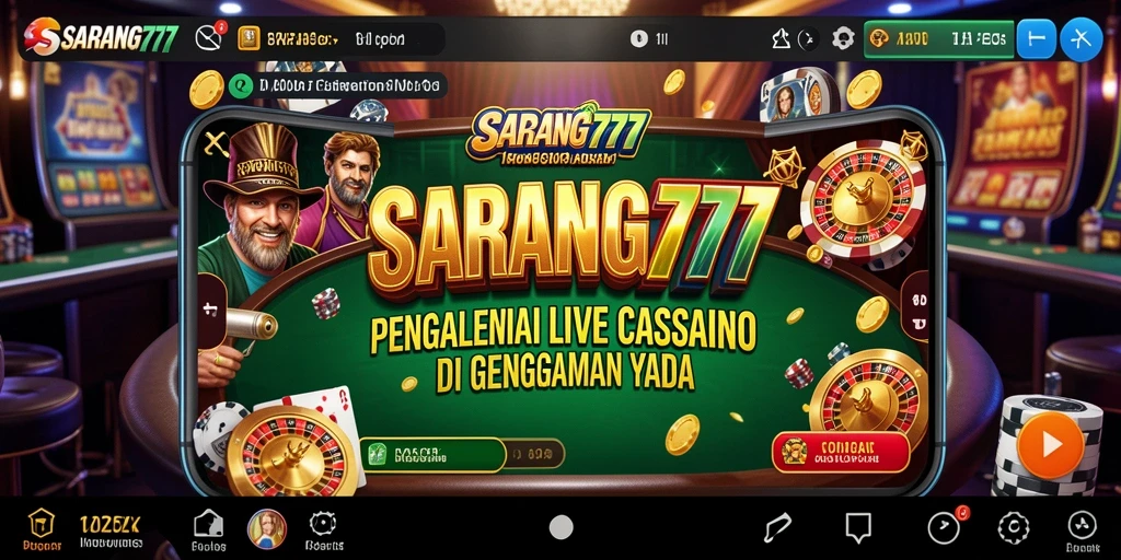 Tampilan utama gameplay Live Casino SARANG777 dengan dealer dan permainan menarik.