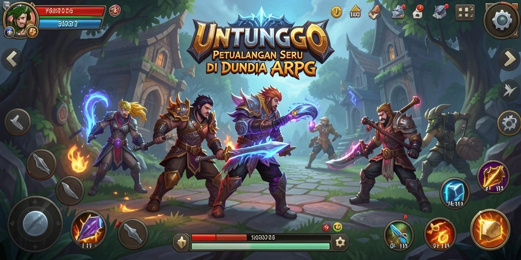 Tampilkan momen intens dalam permainan ARPG UNTUNGGO.